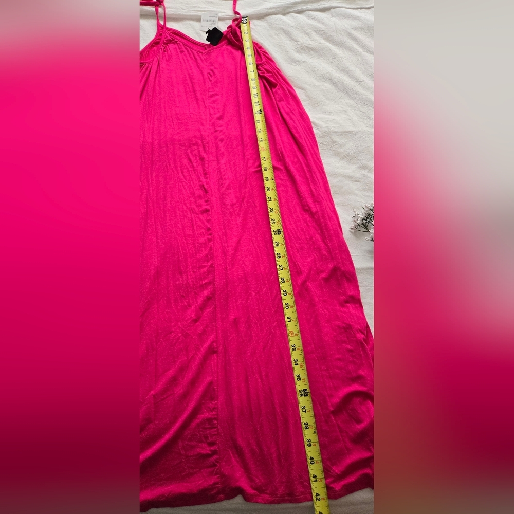 NWT Bobeau Pink Summer Maxi Tank Dress Is Perfect for Beach or Pool Size Medium - Picture 10 of 15